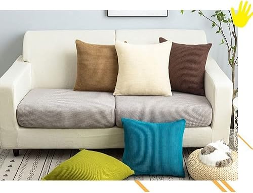 Miniatura 4 de Funda de almohada para sofá, funda cuadrada de cojín de 45 x 45 pulgadas, color gris, funda para almohada de sofá, fundas de cojín de sofá para