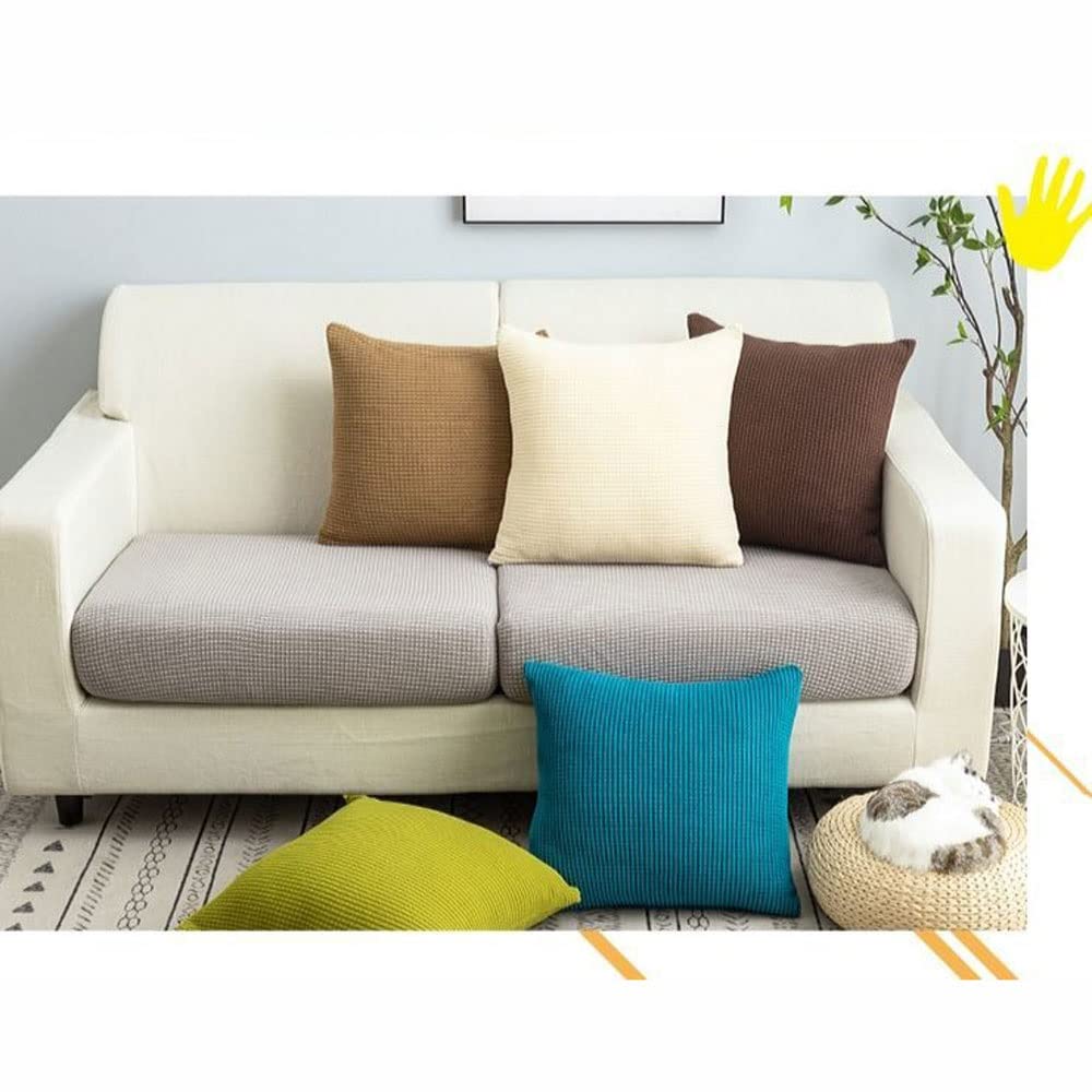 SWJ-swjssb Housse Oreiller 50x70,Housses De Coussin En Coton Et Chanvre Boho Housse De Coussin Décorative Douce Taie D'oreiller 40x70 Pour Canapé Chambre (Color : Dark Khaki, Size : 40x70 Cm