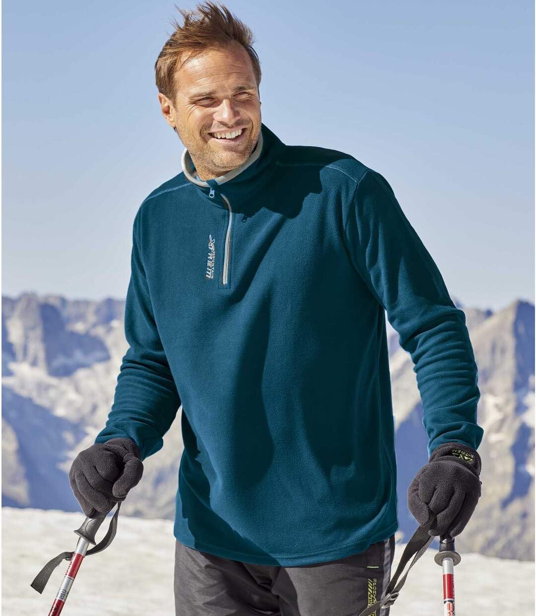 ATLAS FOR MEN - Set di 3 Maglioni in Pile da Uomo - Ultra Leggero e Caldo - Maglione a Collo Alto con Zip - Ideale per l'inverno/Viaggio - Maglioni in Pile da Uomo - Disponibile in Taglie Grandi