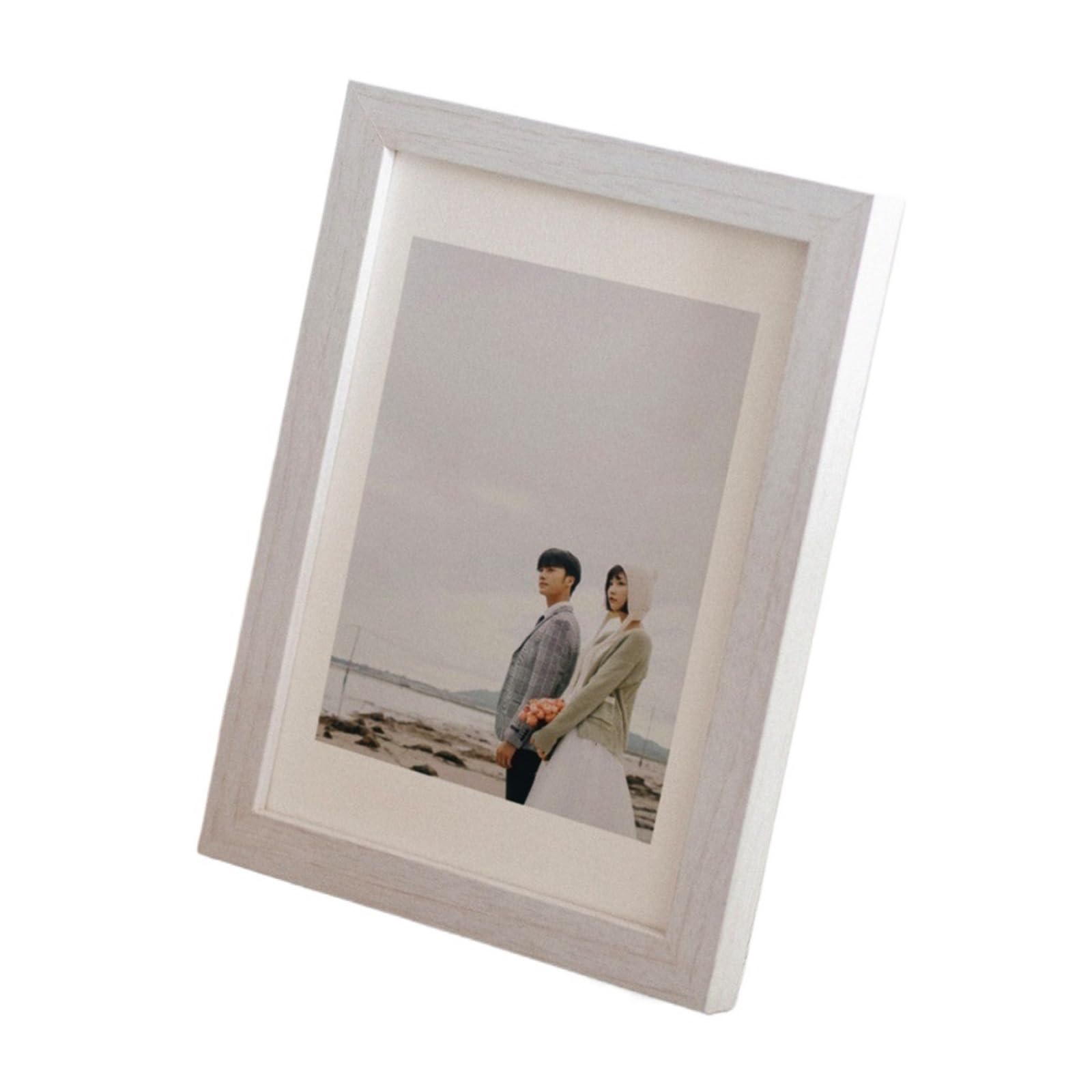DAJGRHE Photo Frame Wooden Picture Frame For Walls 10X15 15X20 20X25 A4 Vintage Photo Stand For Pictures Decor(White Frame,15X20cm 8inch)