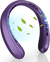 Vista 8 de Ventilador de cuello portátil, ventilador de cuello portátil, funciona con batería de 5200 mAh, ventilador personal con USB recargable, 3