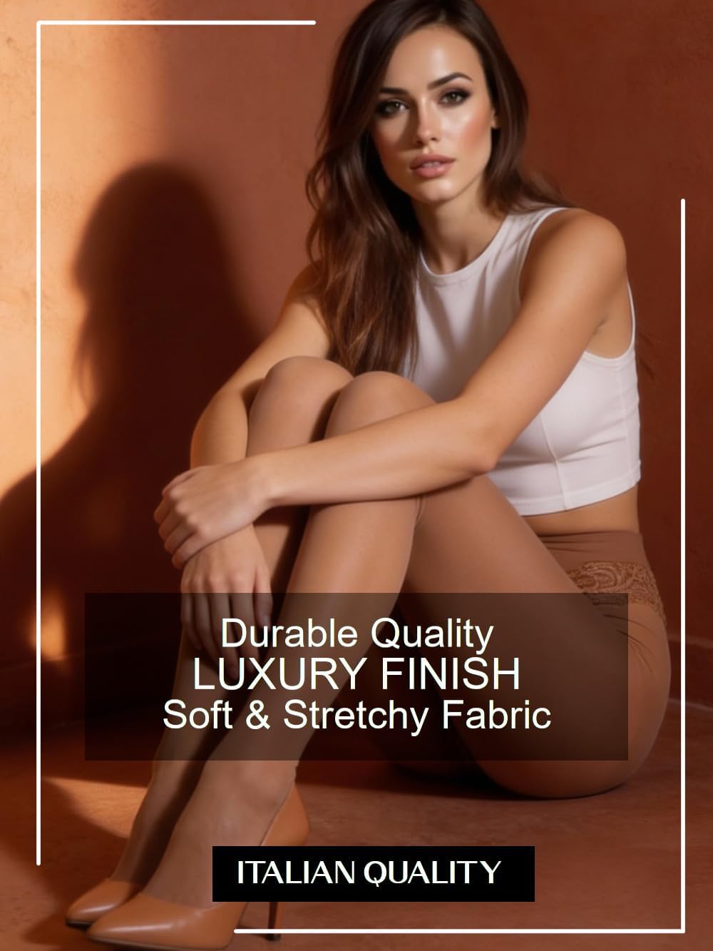 Mila Marutti Sheer Tights for Women | French Bikini Cut Pantyhose Stockings | Silky Nylons - Made in EU - Image 5