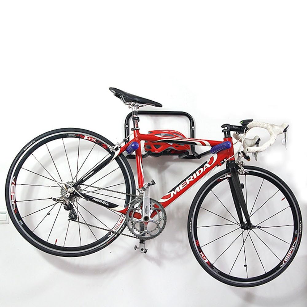 Muur Ophangsysteem voor 2 Fietsen & Inklapbaar - Met legplank voor Helm - Ophang systeem fiets - Houder muur - Wandmontage - Fiets ophangen aan muur - Ophangbeugel fiets voor Wand montage - Decopatent