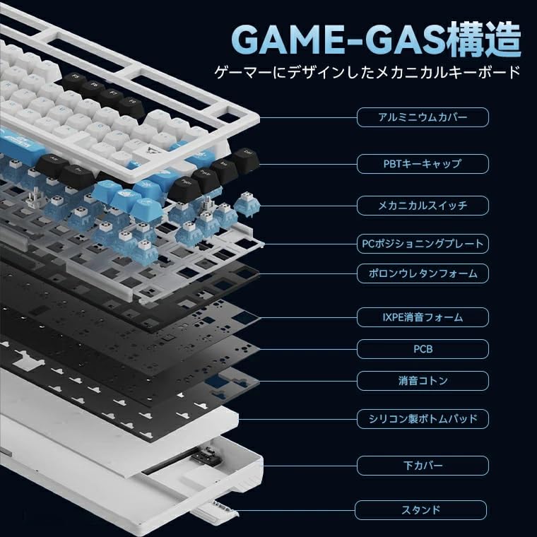Amazon | Enmakpak ATK V75X 75% ゲーミングキーボード アルミ合金製