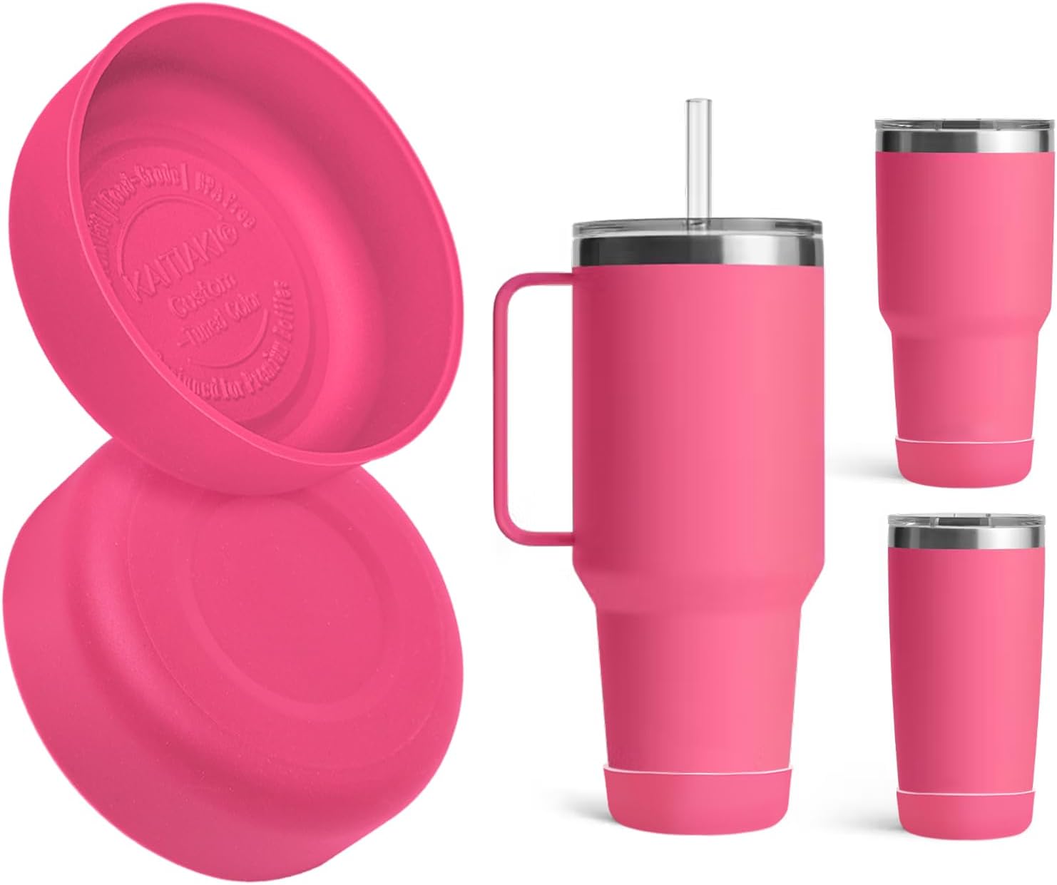 2 Pack Silicone Boot for YETI Rambler 42 oz & 35 oz Straw Mug, Anti-Slip Sleeve for Travel Mug Water Tumbler Fits Most Car, Protective Bottles Accessories, BPA-Free