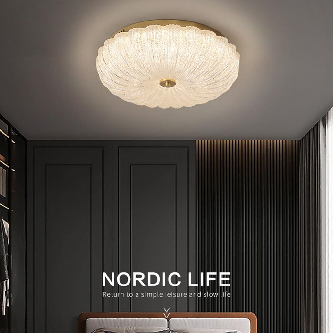 Hängeleuchten Moderne LED-Deckenleuchte Mit Vollem Spektrum Und Augenschutz, Warmes Licht For Das Hauptschlafzimmer, Einfache Premium-Deckenleuchte, Arbeitszimmerleuchte(50cm)