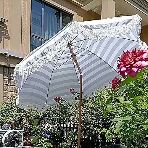Sombrilla de jardín inclinable de Ø2m para balcón y terraza sin base 6