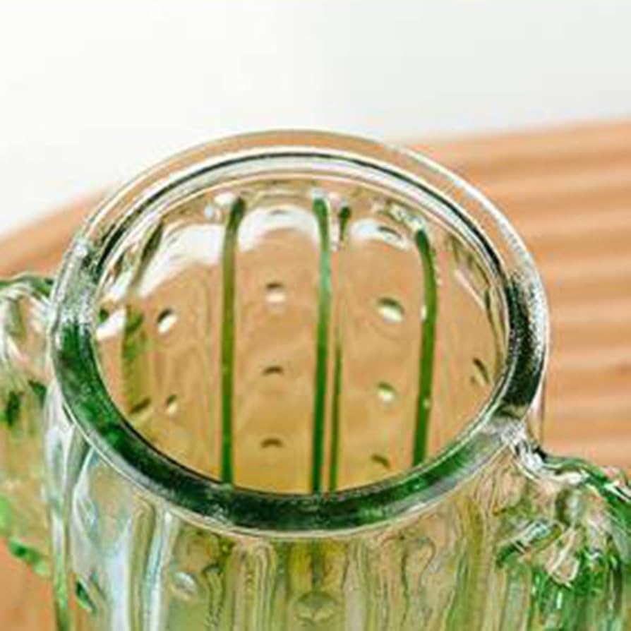 気泡ガラス　特大ビアジョッキ型　鉢　ガラスインテリア　花瓶　レトロ 気泡ガラス 特大ビアジョッキ型 鉢 ガラスインテリア 花瓶 レトロ