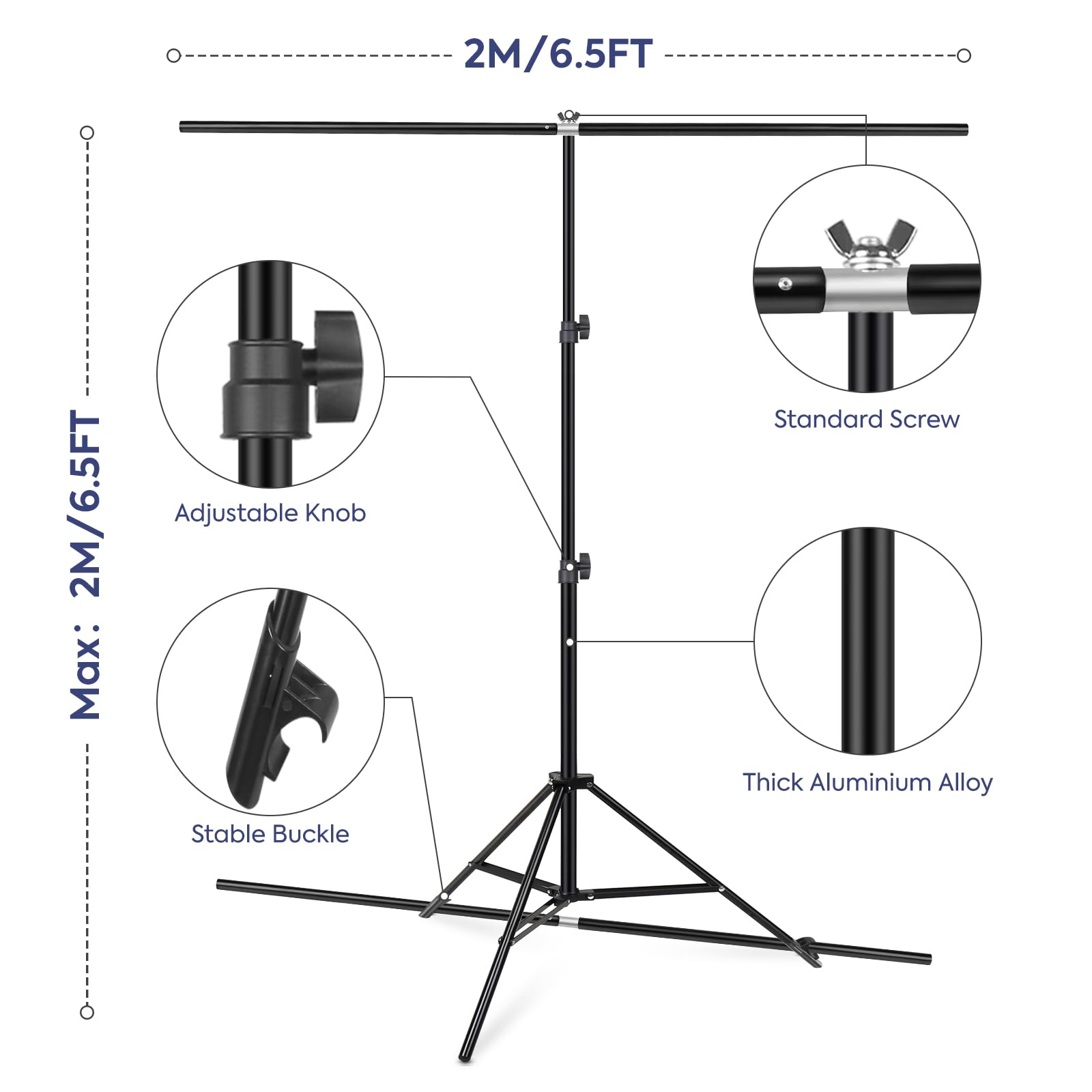 SEDGEWIN White Backdrop with Stand 6.5x6.5ft - Image 3
