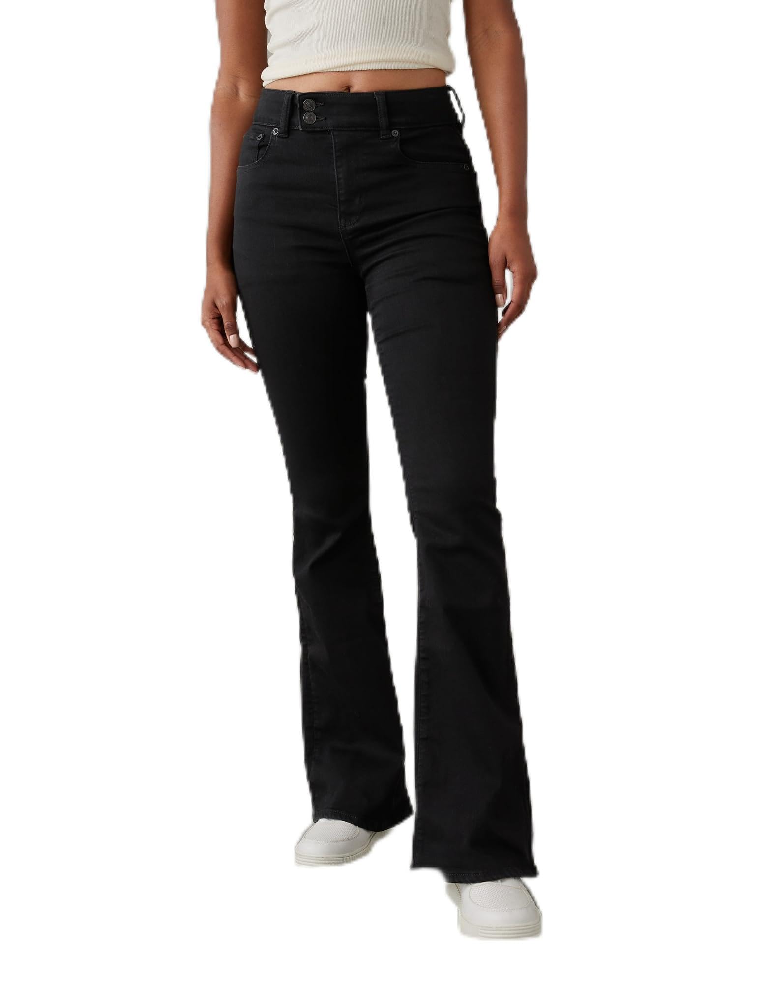American Eagle Womens Next Level Super High-Waisted Flare Jean