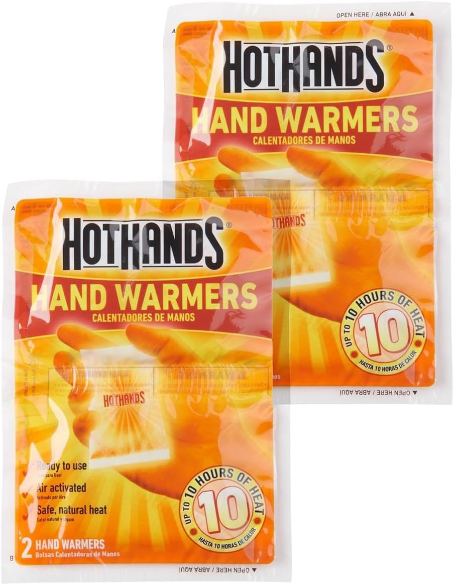HotHands Hand Warmers in use
