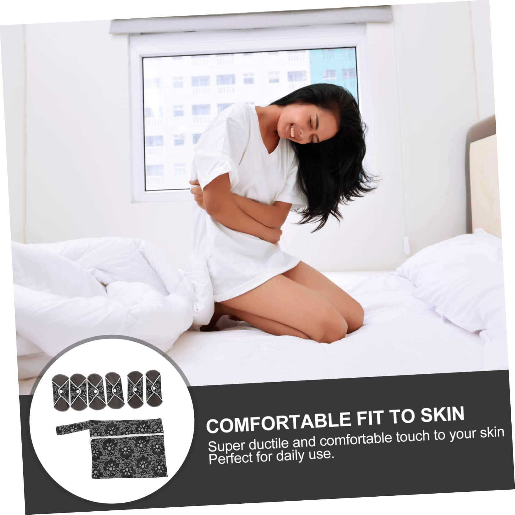 MAGICLULU 18 Stk Tante Handtuchset Mädchen Anzug waschbare servietten Sanitär wiederverwendbare Damenbinden waschbare Damenbinden Slipeinlagen Damenbinde für Mädchen Bambus Stilleinlage Pads