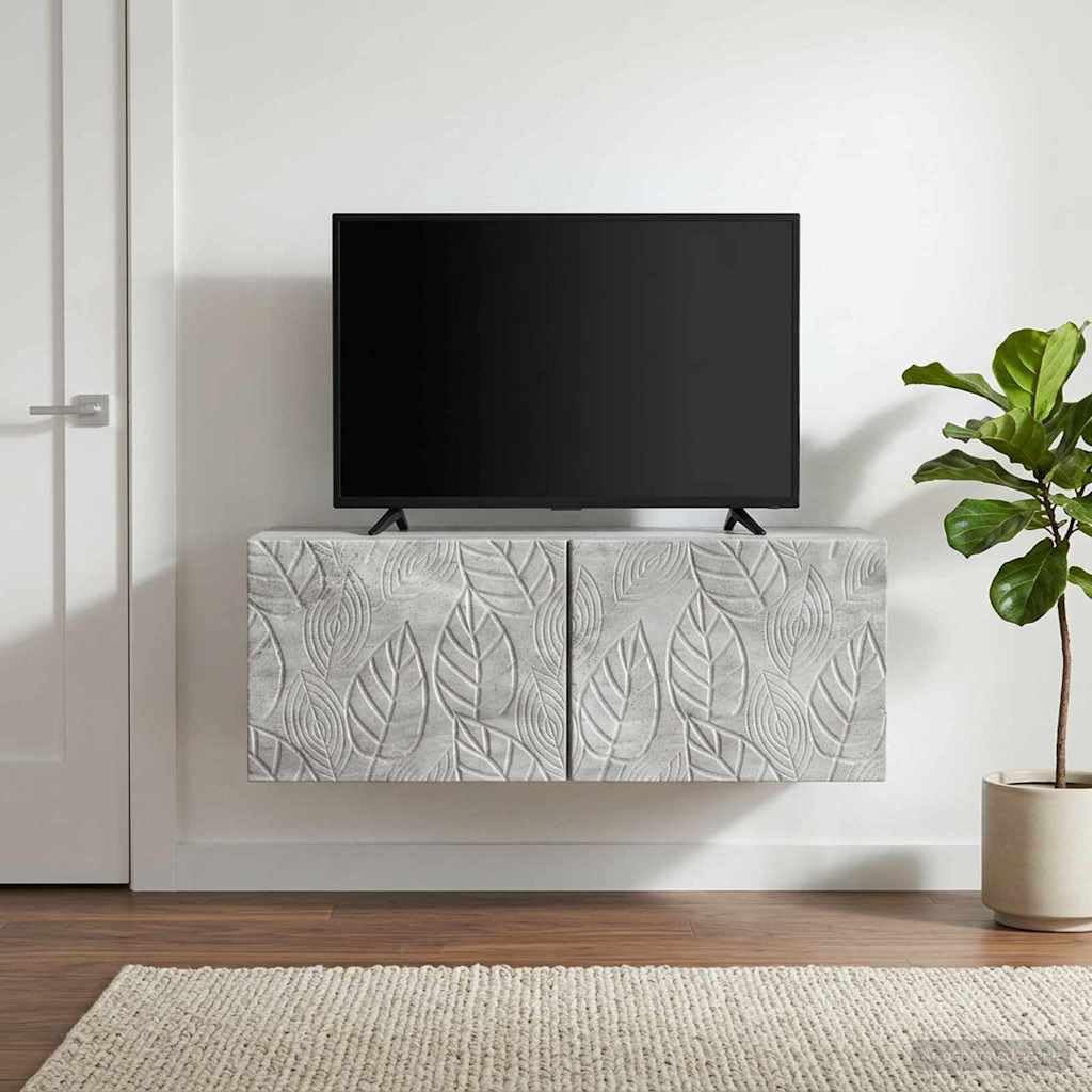 Mueble para TV montado en la pared, 78,5 x 41 x 30 cm, color gris hormigón