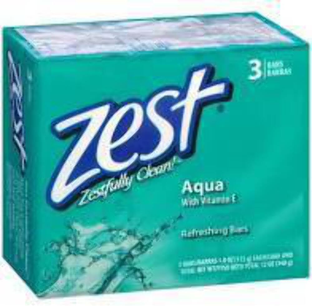 Deodorant Bar Soap, 3 Count, Aqua, 12 Ounce