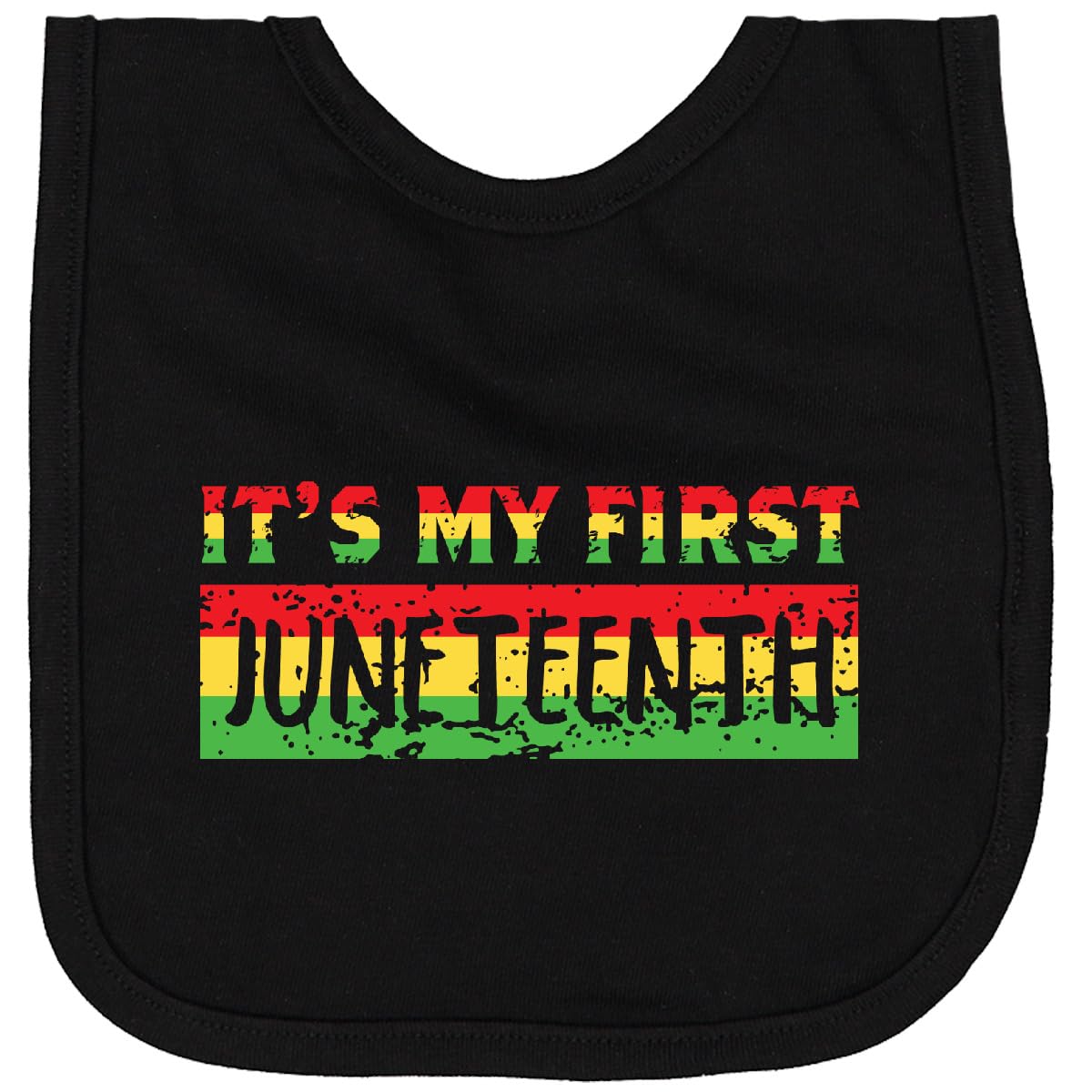 inktastic It's My First Juneteenth Red, Yellow, and Green Newborn Bib