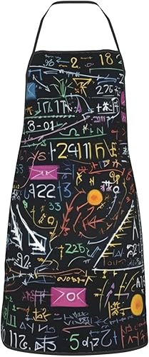 Miniatura 9 de Math Formula Women'S Apron With Pockets Kitchen Aprons Adjustable For Cooking Baking Gardening Pinafore