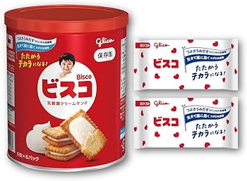 ビスコさん専用 Amazon.co.jp: ビスコ 保存缶 bisco glico 乳酸菌クリームサンド