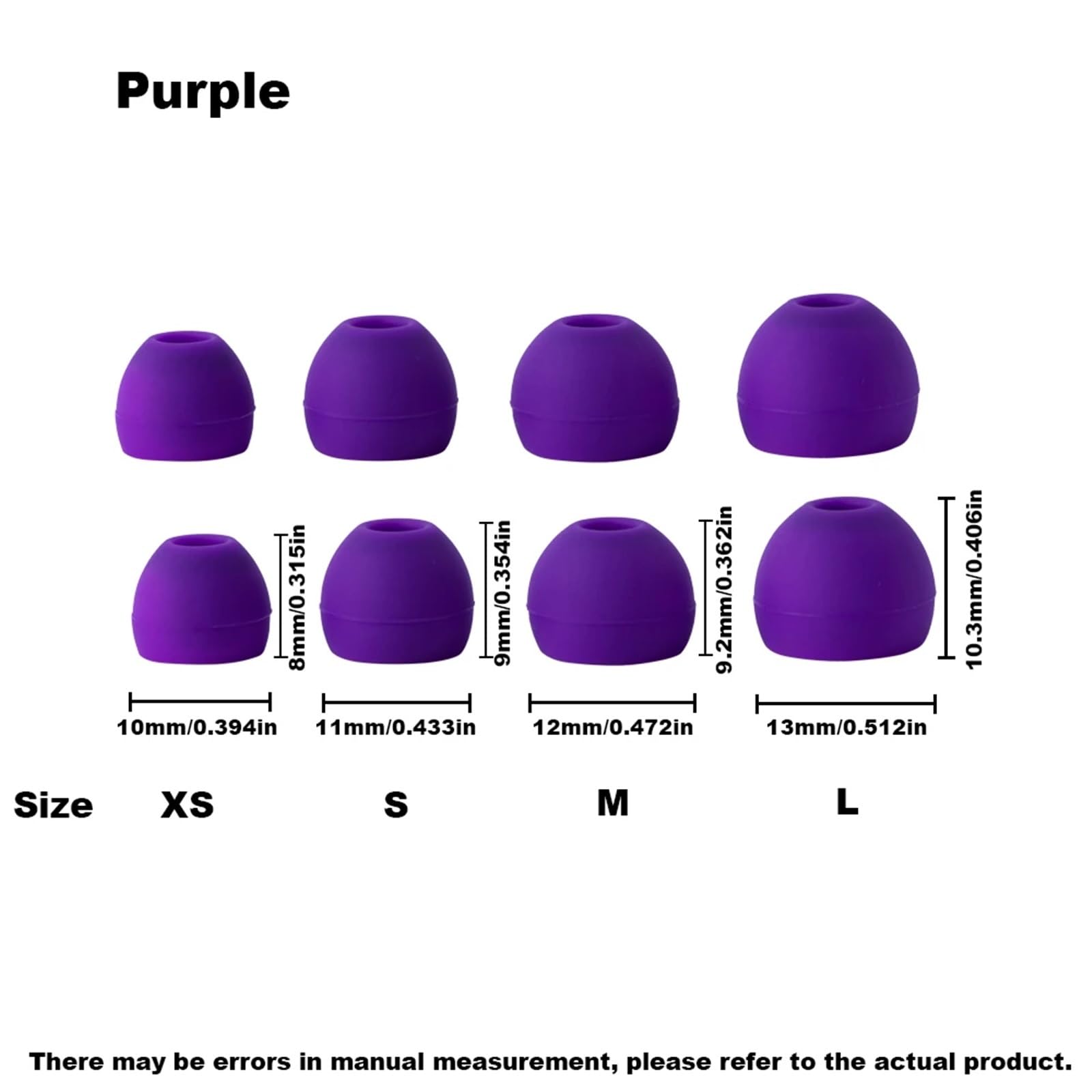 Lot de 40 paires d'embouts en silicone pour écouteurs - Modèle universel compatible avec les écouteurs, taille entre 4 et 6 mm - Violet