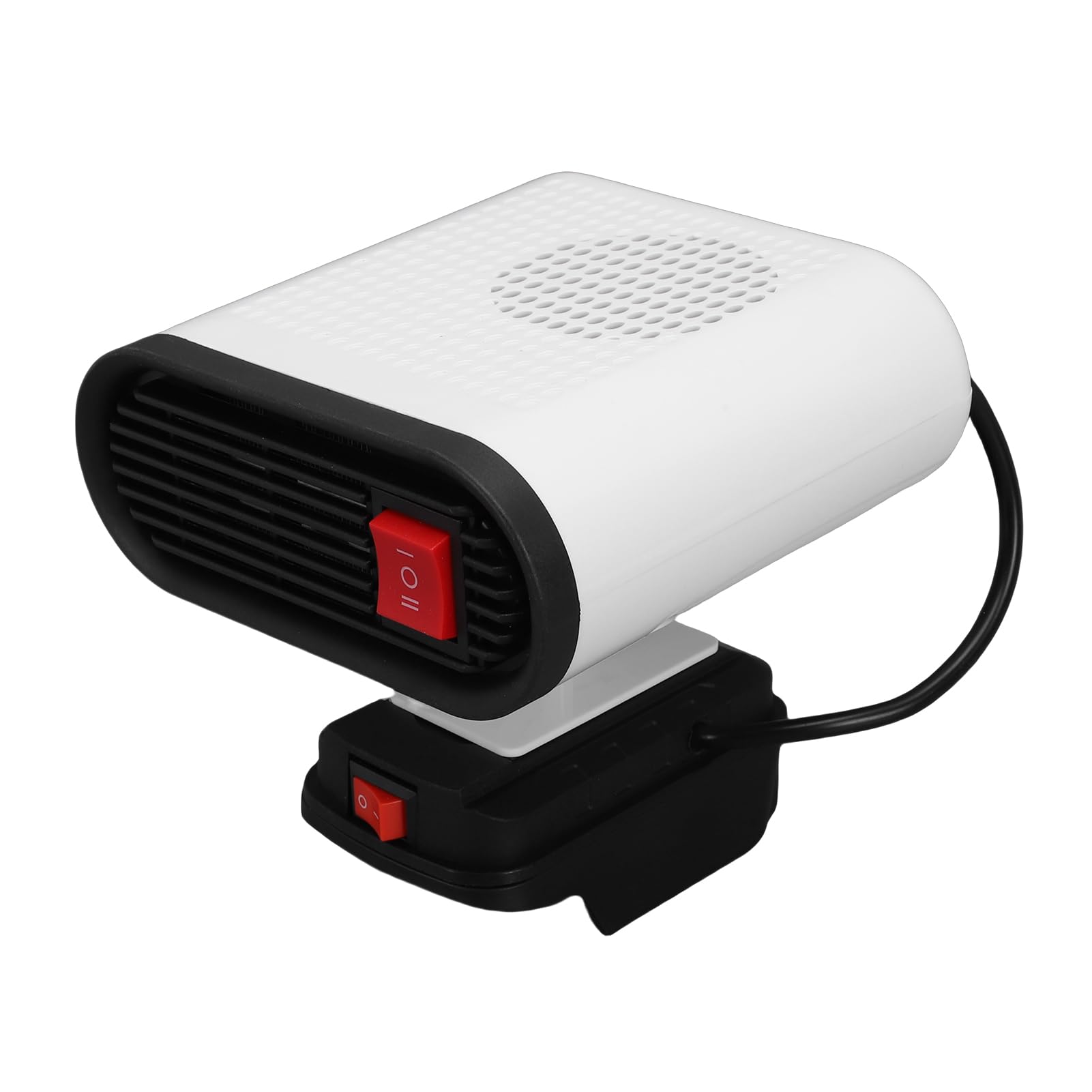 Riscaldatore portatile per auto, sbrinatore, con rotazione a 360 gradi, inclinazione di 160 gradi e doppia porta USB per riscaldamento senza fili a batteria
