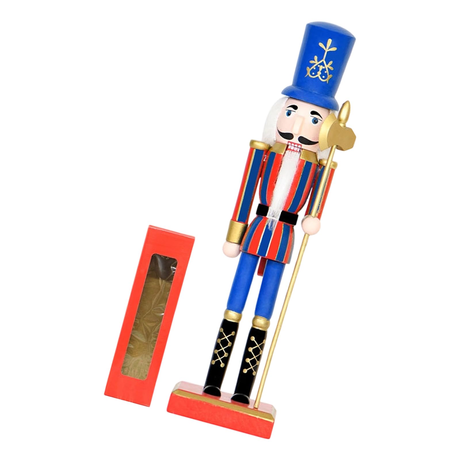 Hredyqw Wooden Nutcrackers Ornament Christmas Decorations Figures Puppet Home Decors Wooden Nutcrackers Figures for