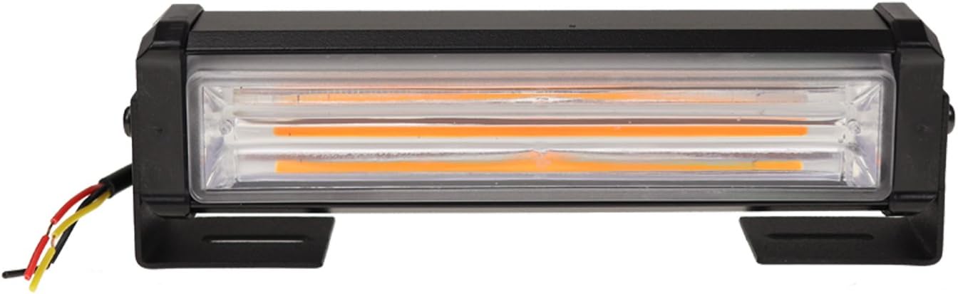 YHAAVALE Amber COB LED Grill Strobe Warning Light,DC12-24V,10W,Truck Car Vehicle Flash Warning Lightbars for Deck Dash Grill Windshield Headliner(Amber/Yellow) Model,Magnetic Basce