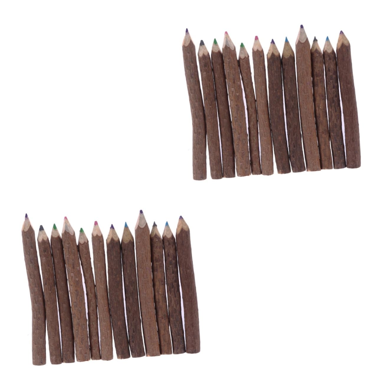 Lurrose Set da Disegno per Artisti Pezzi Matite a Base di con Rami di Albero Naturali 9-10 Cm 10 Misti per Ragazzi E Ragazze Creativi