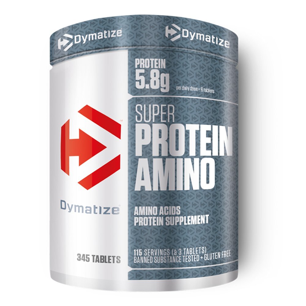 Dymatize Super Protein Amino 6000 Protein Supplement, High-Quality Protein & Amino Acid Complex, 3g Protein, 8.5mg BCAAs, 345 Caplets