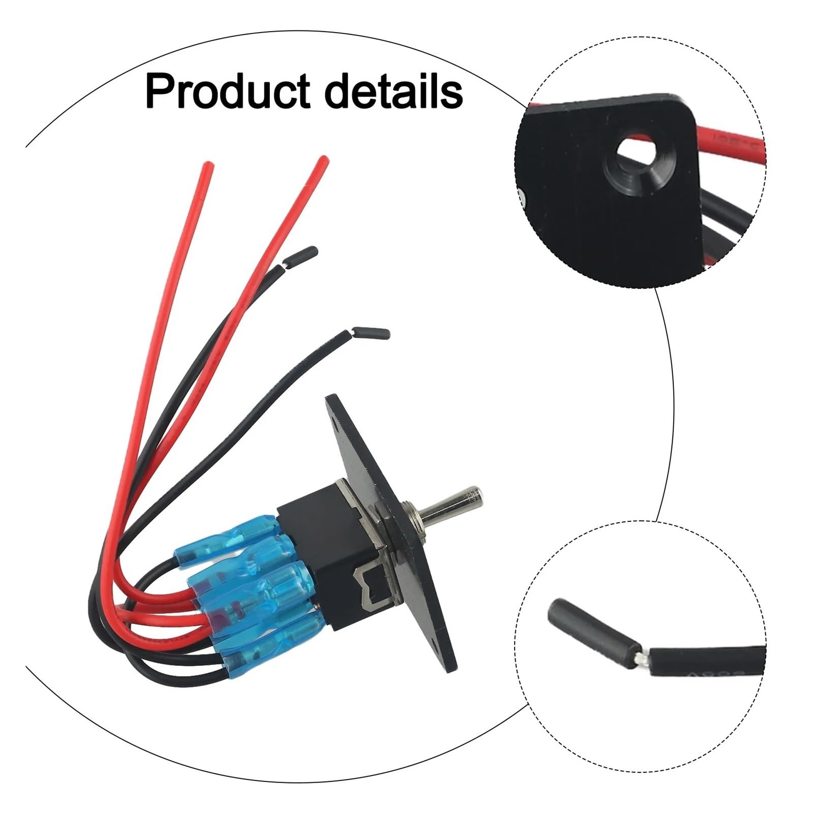 1 x przełącznik przełącznikowy z panelem kombinowanym 6-pinowy z przewodem 3-pozycyjnym (ON)-Off-(ON) / UP/Down Polarity Accessories