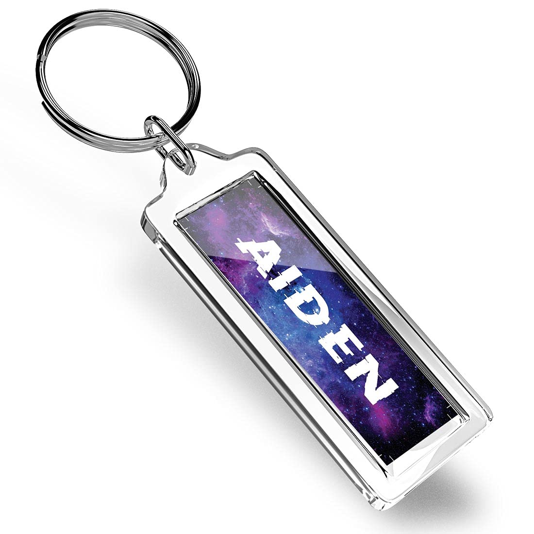 1 x Aiden Name Space Galaxy Keyring Lightweight Plastic Keyring Key Chain Key Ring #100022
