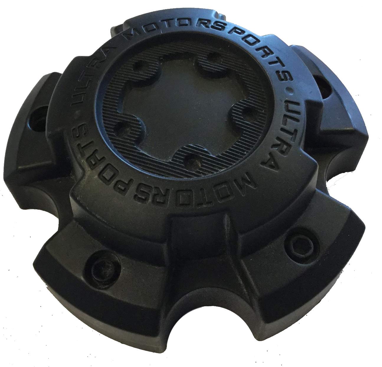 Ultra 5 Lug Matte Black Wheel Center Cap (Qty 4) p/n # 89-9855 with Bolts