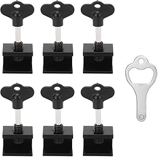 Sliding Security Window Lock, 6 Set Safety Lock with Key,Aluminum Alloy Sliding Security Window Lock for Vertical and Horizontal, Locks & Latches