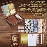 Harry Potter komplet prezentowy, zestaw papeterii z notatnikiem, długopisem w formie różdżki, zestaw do pisania listów z kopertami i naklejkami