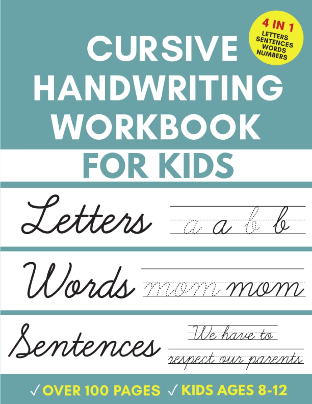 Cursive Handwriting Workbook for Kids Ages 8-12: A Cursive Writing Practice  Book for Kids to Master Letters, Words & Sentences and Learn Beginner's ... Cursive  Handwriting Workbook for Kids): Press, YH: 9798429079851:
