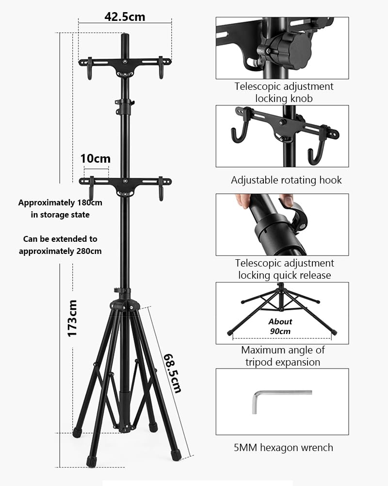 KK-GAL Bike Repair Stand, Bike Stand for Maintenance Workstand, Adjustable Height Bike Maintenance Workstand, Home Portable Bicycle Mechanics Workstand, Professional Bike Repair Tool Rack Stand
