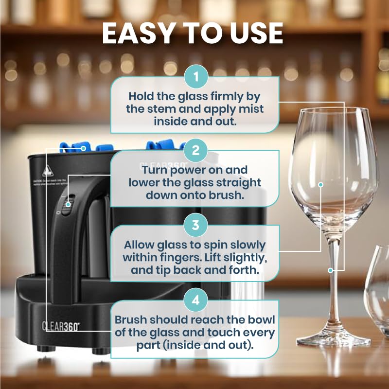 clear360 home glassware polisher
