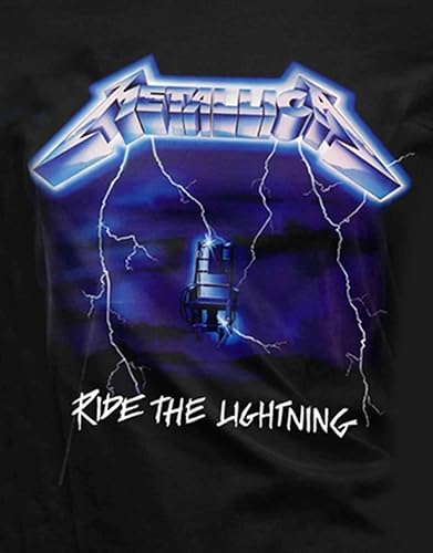 Miniatura 3 de Metallica Camiseta Ride The Lightning Tracks Oficial Mujer Junior Fit Negro