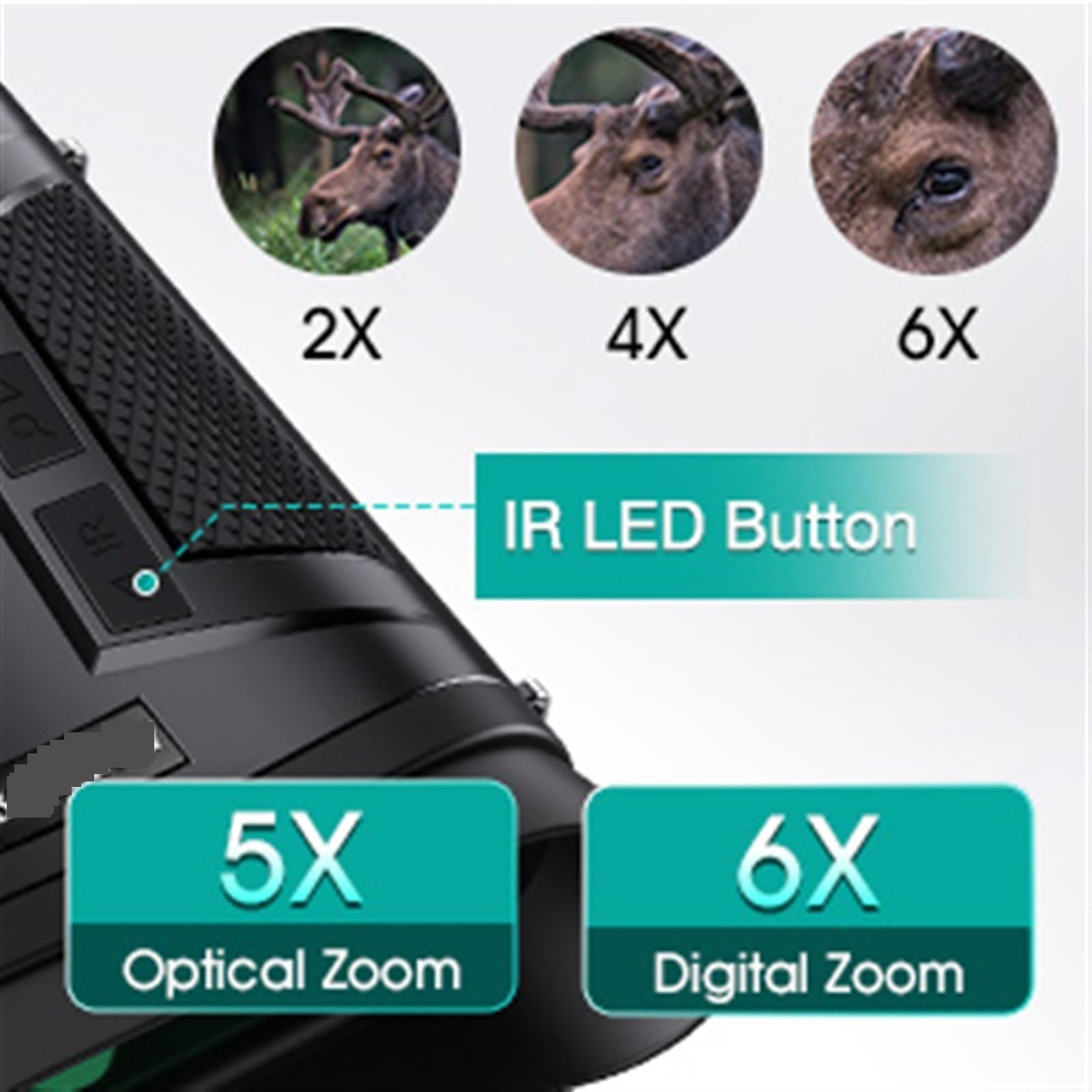 Gogle noktowizyjne Lornetka noktowizyjna Googles 64G 1080P 800M Dark Review 8X cyfrowe 5X urządzenie z powiększeniem optycznym do polowania na dziką przyrodę