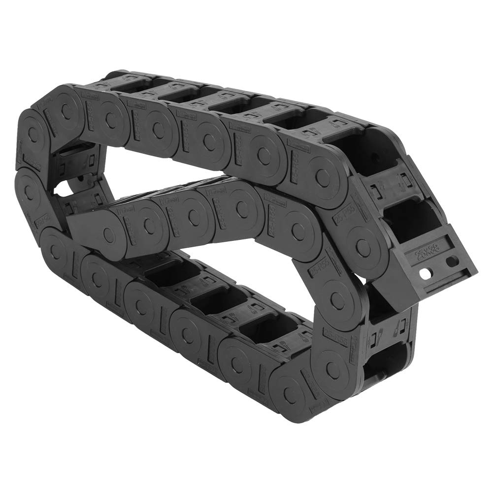 100 cm 25 x 38 mm langes schwarzes Nylon offen beidseitig Kabelträger Schleppkette CNC-Gravierwerkzeugmaschinen