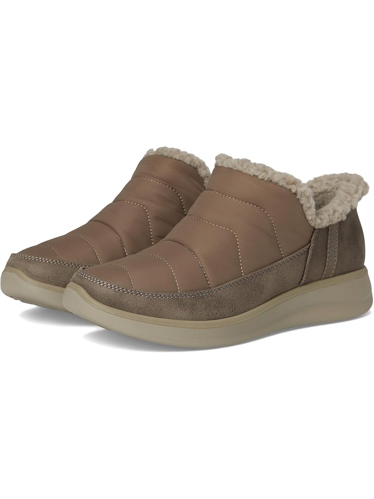 Taupe SKECHERS Cozy Escape - Snow Puff Hands Free Slip-ins