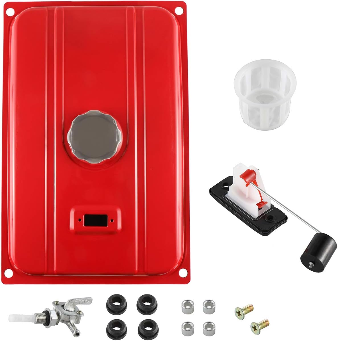 Universal 7 Gallon Generator Gas Fuel Tank Valve Chrome Cap 26.5 Liter 6500W USA Fit EC6500,For Honda Series Genereators