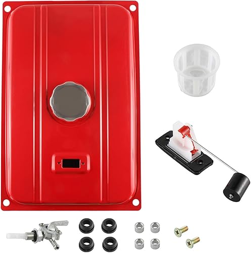 sthus Válvula universal para tanque de combustible de gas de 7 galones, tapa cromada, 26.5 litros, 6500 W, ajuste de Estados Unidos, EC6500