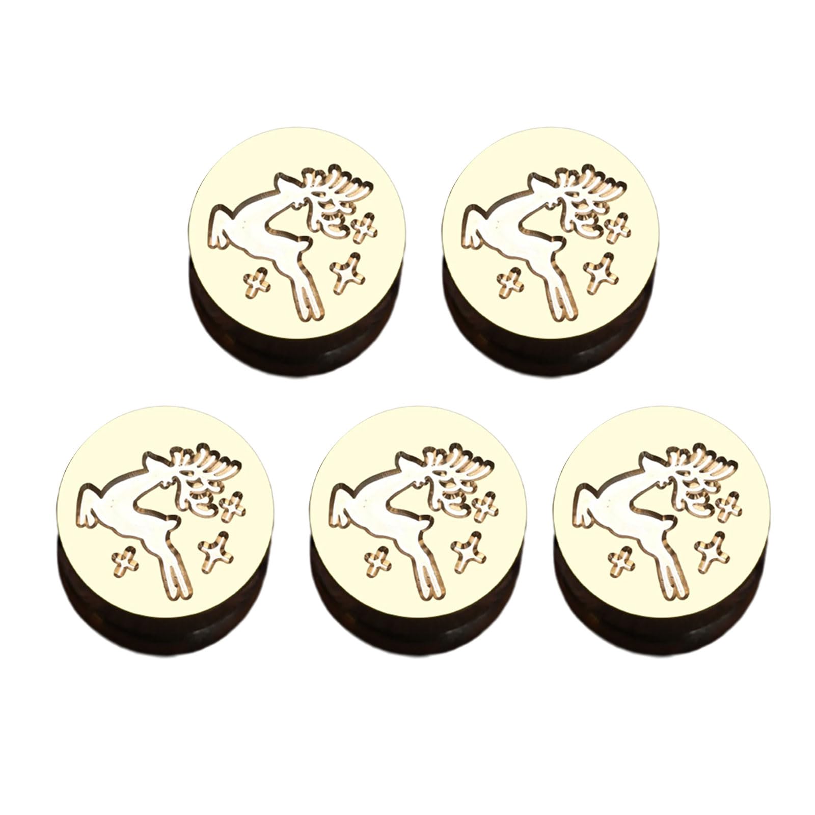 Tsophreniq 5Pcs Christmas Sealing Stamp Head for Wedding Invitations Envelope Scrapbooking, Embossed Sealing Stamp Replacements Christmas Seal