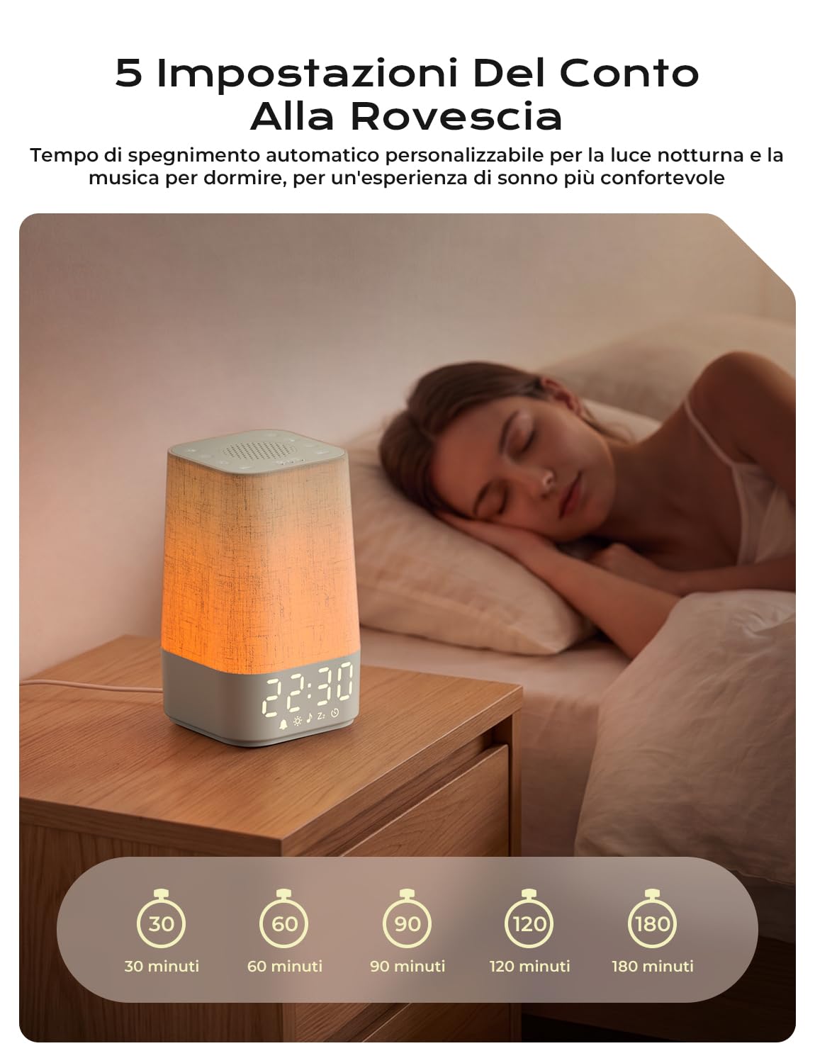 Sveglia da Comodino,Sveglia Luminosa con Simulazione Dell'alba