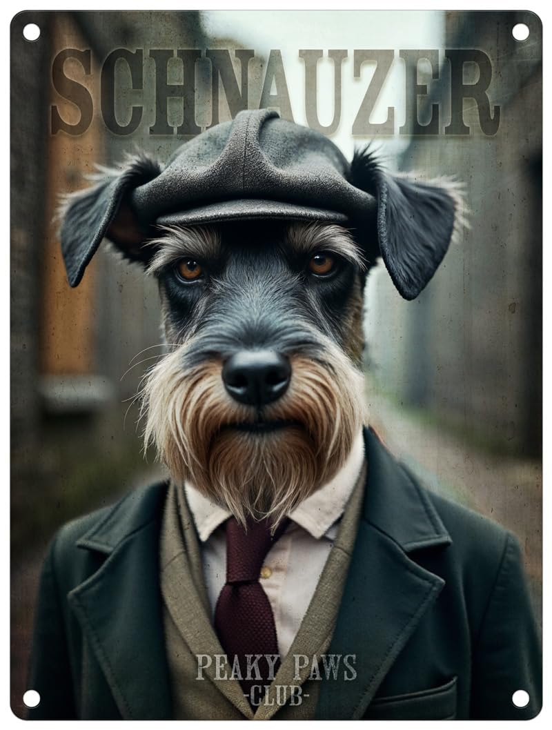 The Original Metal Sign Schnauzer Small (150 X 200Mm) Metal Sign - Peaky Paws Club