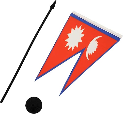 Miniatura 338 de Bandera de la bandera del Líbano de AZ, 3.9 x 5.9 in, bandera de escritorio libanesa, 5.9 x 3.9 in, barra y base de plástico negro