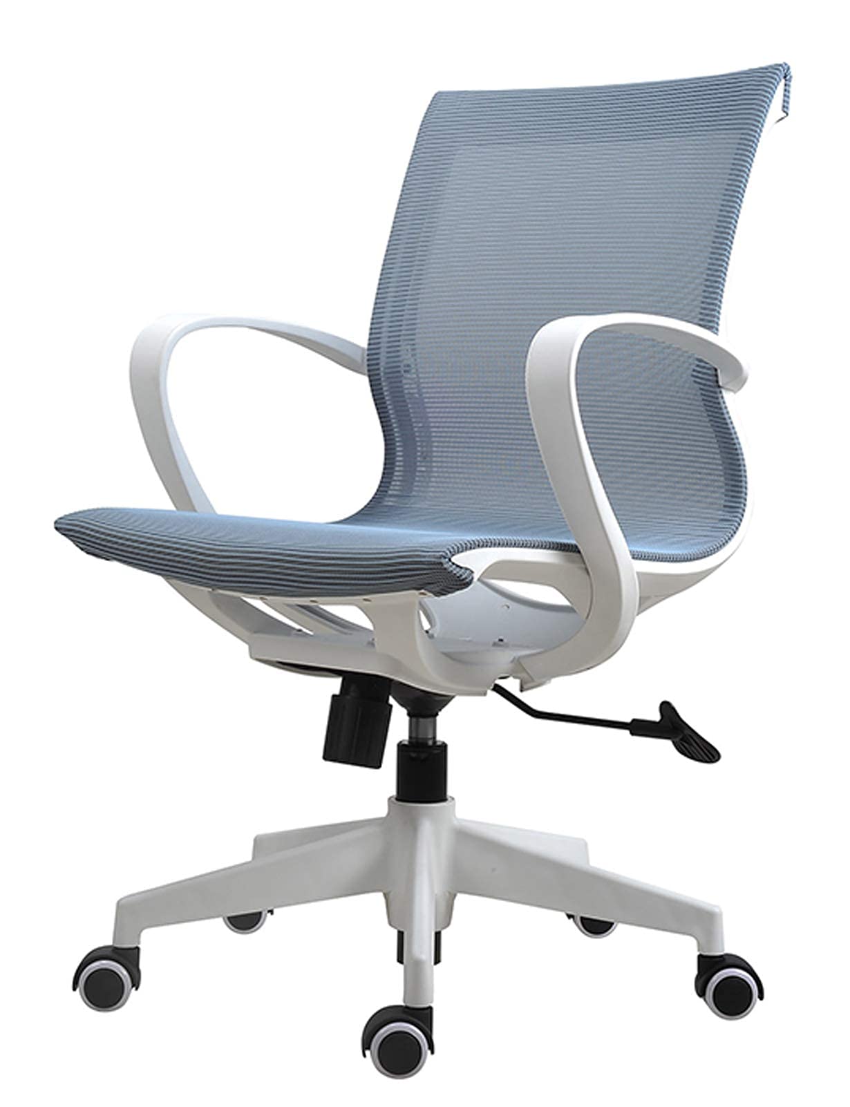 NZPOST Ergonomic Swivel Mesh Mid-Back Computer Desk Chair with Breathable Skin-Friendly Mesh Office Desk Chair with Adjustable Lumbar Support