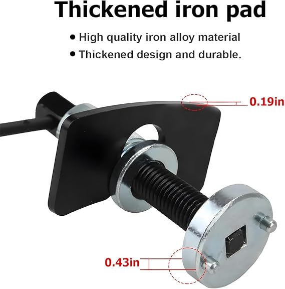 Bittwee Car Brake Piston Wind Back Tool, 5PCS/Set Brake Caliper Piston Rewind Tool, Auto Rear Brake Pad Wind Back Tool, Brake Caliper Wind Back Tool for Replacement of Rear Brake Pad