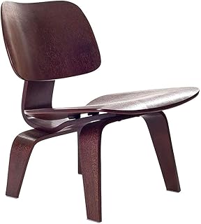 Decoración hogareña Moderno Sillón de madera contrachapada Silla Wenge Color Low Lounge Sillón for la sala de estar Muebles de la sala de estar mediados de siglo de madera Acento de ocio Réplica