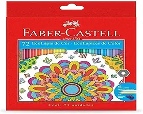 Lapis de cor, Faber-Castell, Ecolápis 72 cores,Multicor