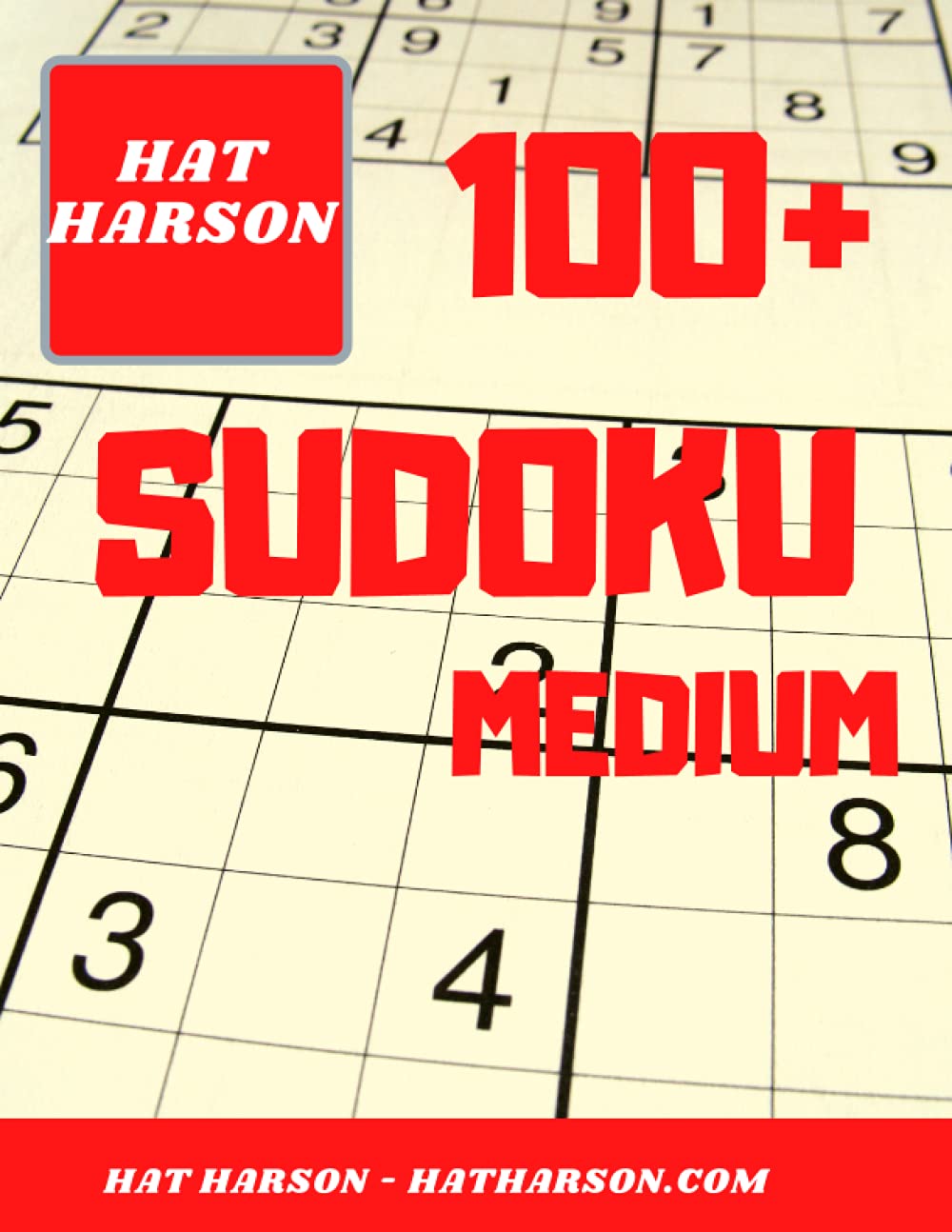Hat Harson 100+ Sudoku Medium: Sudoku Large Print Book For Adults Magazines for Seniors sudoku puzzles for adults